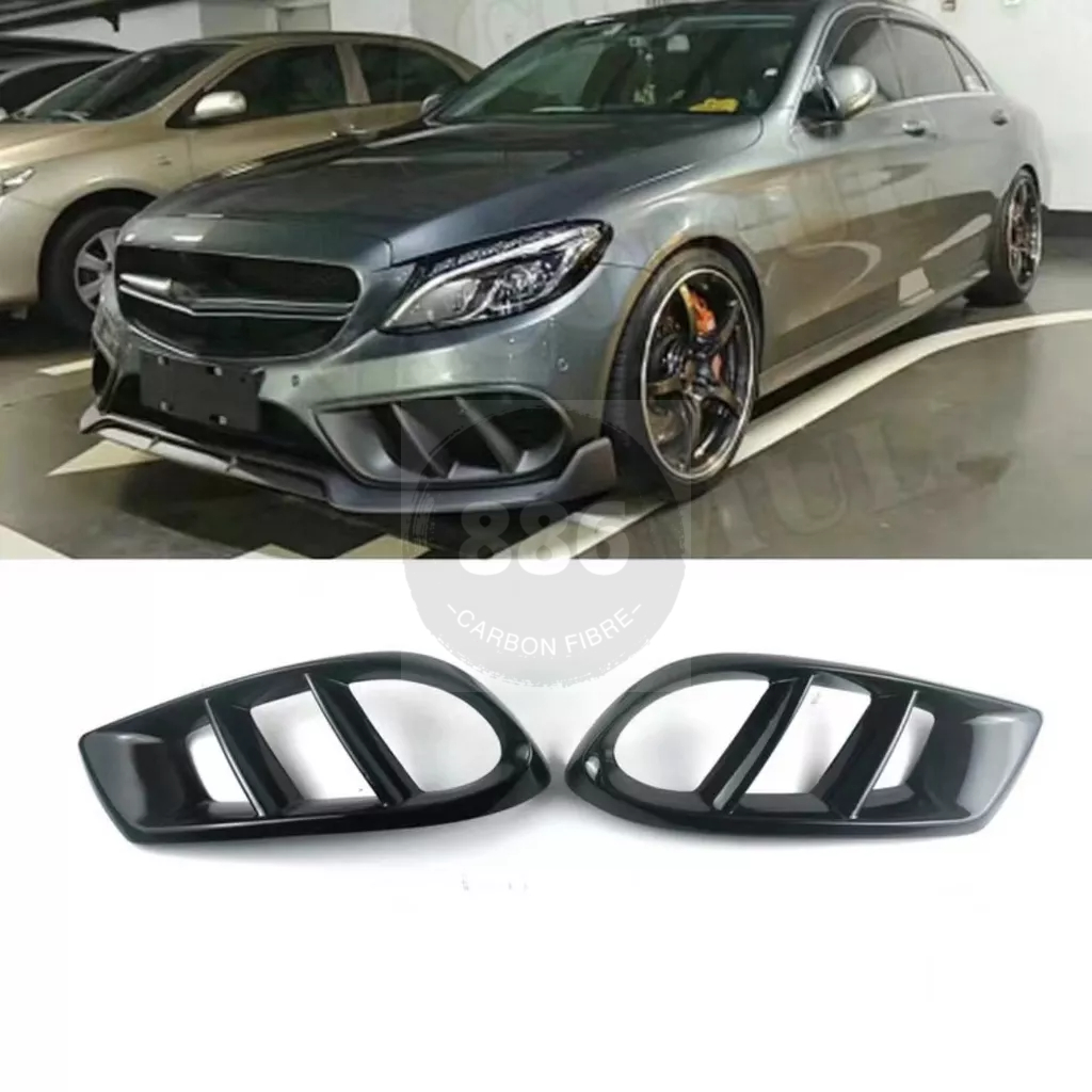 【全台可安裝】適用於W205 Benz 賓士C級 C200 C300 改裝高品質碳纖維巴博斯款氣霸風口 霧燈風口