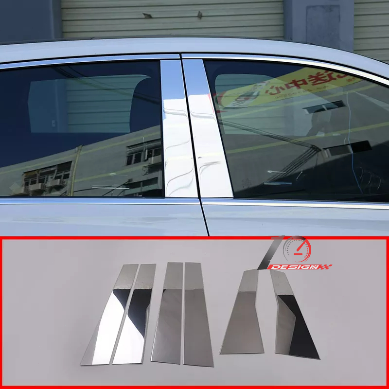 適用於賓士 Benz B級B200 W247 2020 汽車外部裝飾配件 6件式鋁合金車窗飾件