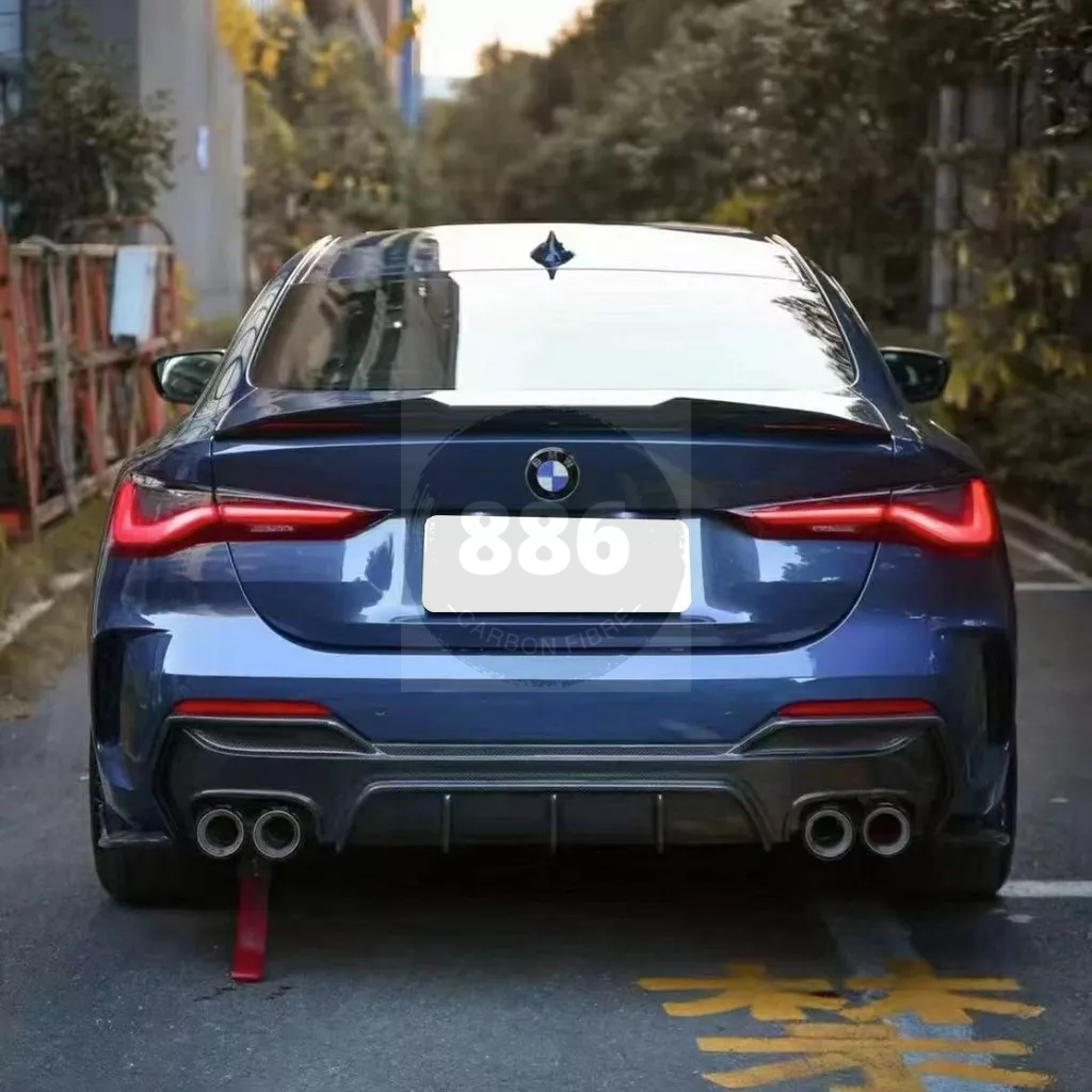【全台可安裝】適用於BMW 寶馬4系 G22 改裝高品質乾式碳纖維PSM/M4款尾翼 壓尾翼 空力套件【幹碳】