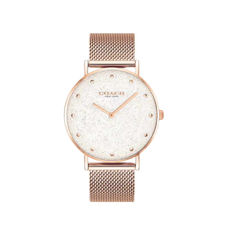 COACH 玫瑰金框 星空白面 玫瑰金米蘭錶帶36mm 女性腕錶 (CO14503631)
