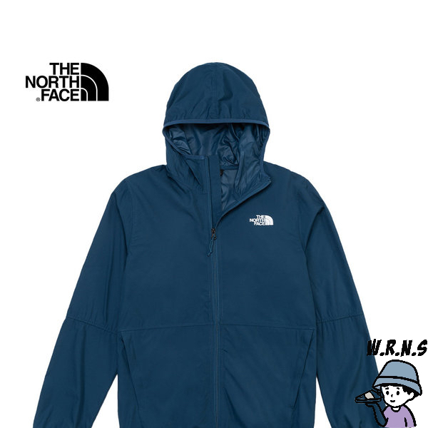 The North Face 北臉 男連帽風衣外套 防曬 吸濕 排汗 藍NF0A4NEFHDC