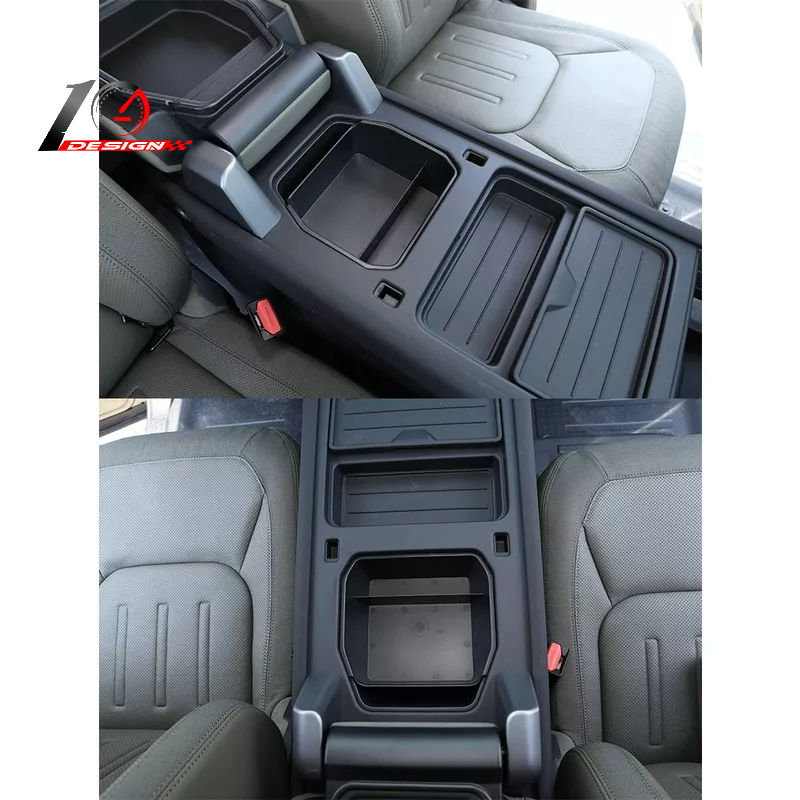（台灣出貨） 20-23款Land Rover Defender衛士扶手箱儲物盒 ABS 1件套 /配墊子 帶冰箱款