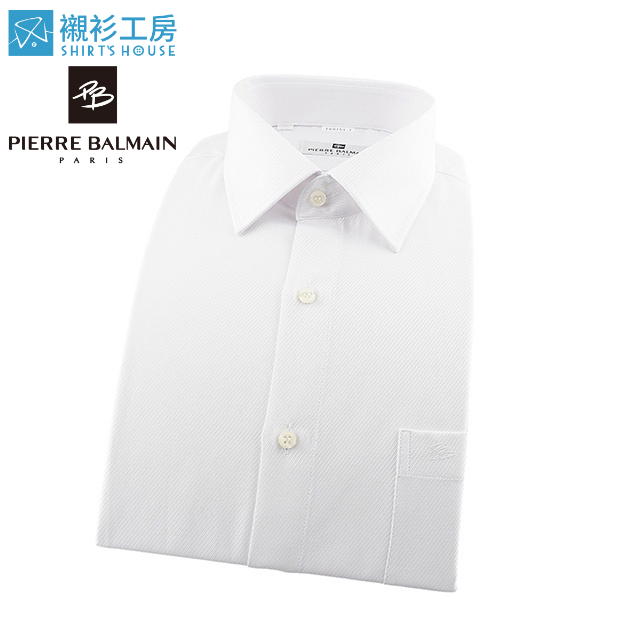 皮爾帕門pb白色斜紋緹花、低調實穿良心推薦、合身長袖襯衫69151-01 -襯衫工房
