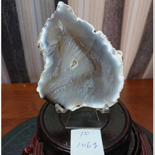 天然 瑪瑙片+架 雙面拋光 水晶  礦石 J926S 原石 禮物 擺件 擺飾 風水