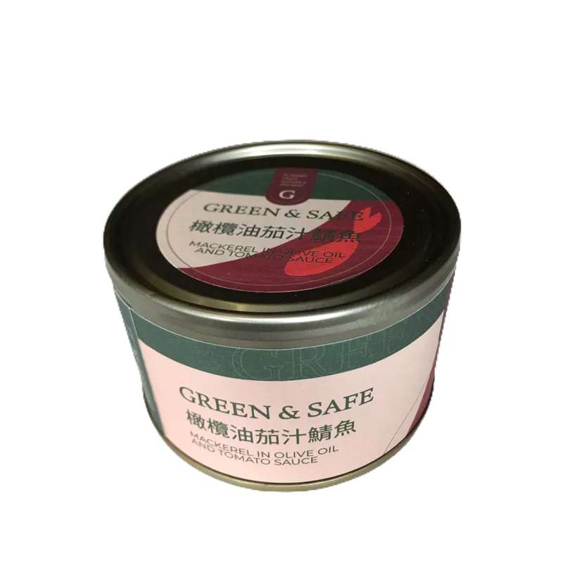 GREEN&amp;SAFE橄欖油茄汁鯖魚230公克（定期檢驗重金屬合格）2025.11.18