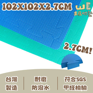 【立崴地墊】102*102*2.7 cm十字紋 瑜珈墊 防撞墊 運動墊 軟墊 巧拼地墊 隔音墊