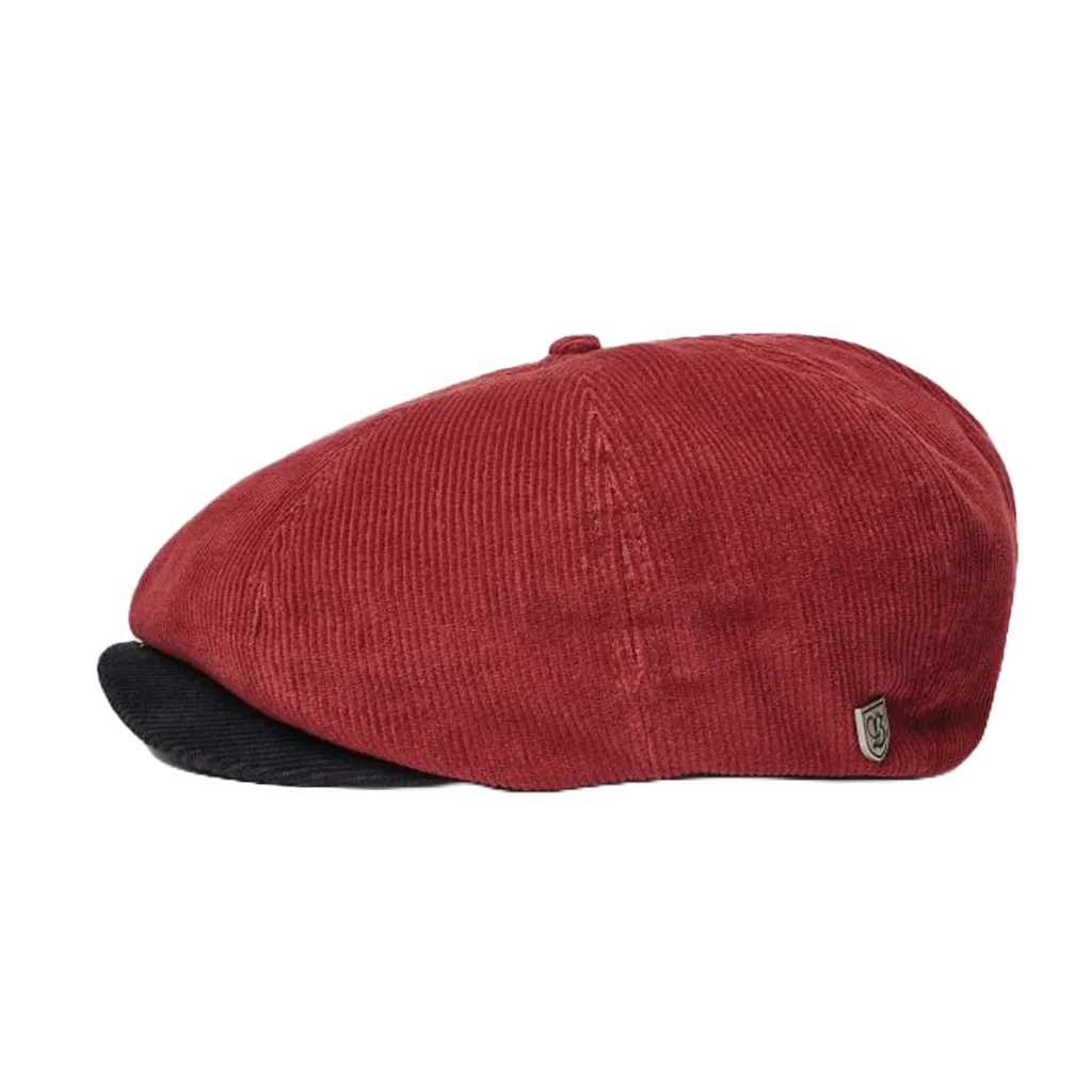 BRIXTON 報童帽 BROOD CORDUROY SNAP CAP MAROON 燈芯絨 報童帽【TCC】