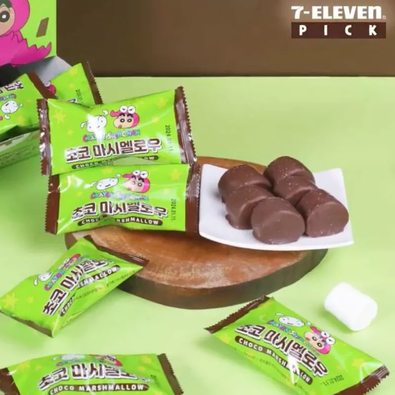 【銅板+生活百寶袋】韓國 蠟筆小新 巧克力棉花糖 大顆粒 11gx20包 蠟筆小新巧克力 韓國棉花糖