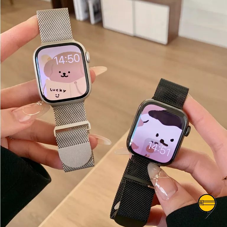新款米蘭 磁吸錶帶 適用 Apple Watch 11 10 金屬錶帶9 8 7 SE 蘋果手錶帶 42mm 46mm
