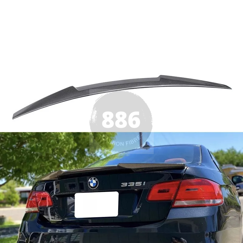 【全台可安裝】適用於06-13款BMW 寶馬3系 M3 E92 改裝高品質碳纖維M4款尾翼 定風翼 卡夢空力套件