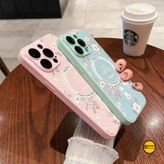 磁吸手機殼 紫色花園 適用 iPhone 16 Pro Max 手機殼 11 12 13 14 15 16E 保護殼