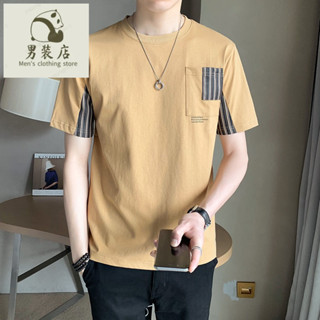 🚚免運熱銷 大尺碼男裝 冰絲T恤 男 涼感 加大尺碼 復古個性痞帥休閑時尚短袖t恤男士夏裝大碼顯瘦氣質潮牌百搭上衣