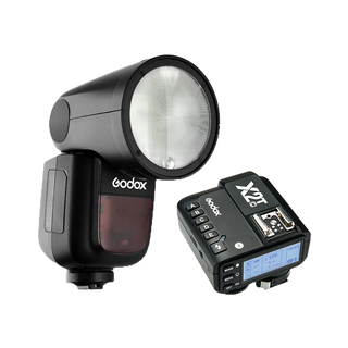 Godox神牛 V1 + X2 TTL發射器 For Olympus 鋰電圓燈頭閃光燈 加購電池 [開年公司貨]