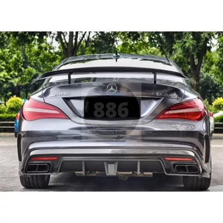 【全台可安裝】W117適用於BENZ 賓士CLA220 260 CLA45改裝高品質碳纖維PK款領航燈後下巴 卡夢套件