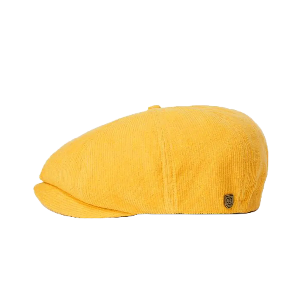 BRIXTON 報童帽 BROOD LW SNAP CAP YELLOW 燈芯絨 鴨舌帽 復古【TCC】