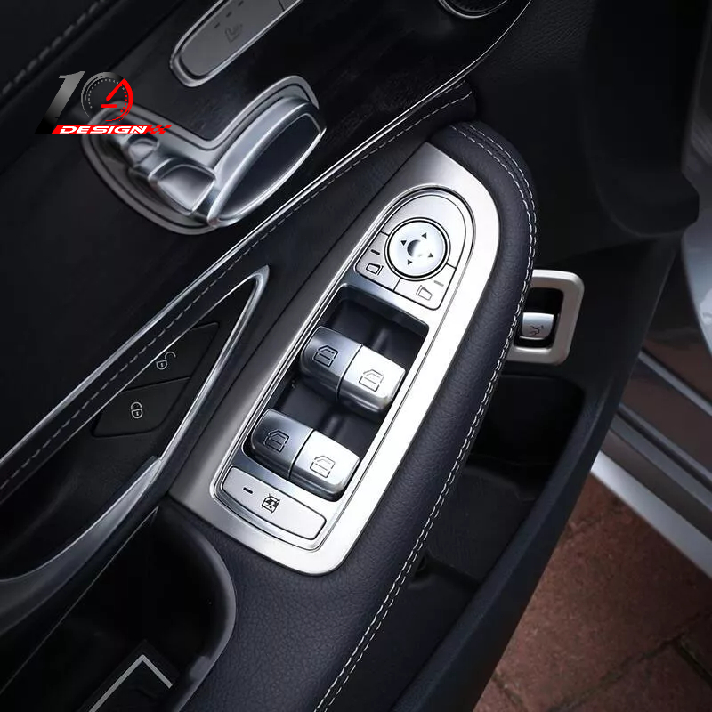 適用於賓士 Benz GLC C級W205 X253 4件 ABS 車窗升降按鈕框架飾件套件