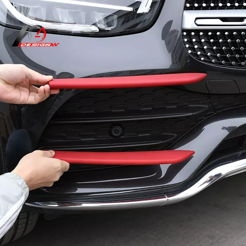 適用於賓士 Benz GLC級X253 2020 ABS 碳纖維/銀色/紅色前燈裝飾條貼紙