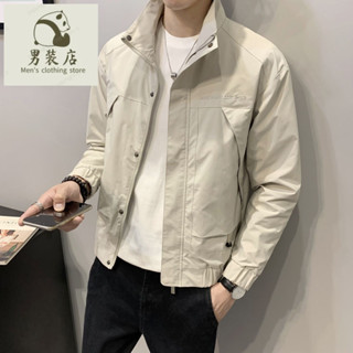 🚚免運熱銷 男式外套 時尚夾克 休閒外套 外套春秋款 韓版 春秋新款男士工裝夾克外套韓版潮流立領簡約個性時尚百搭上衣外