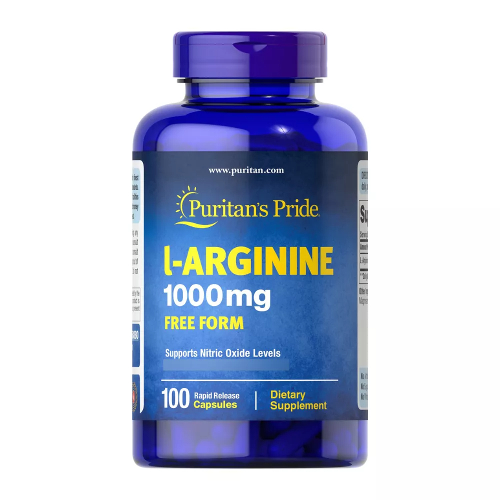 【Puritan’s Pride 普瑞登】 L-Arginine 精氨酸 游離形1000毫克（100 Tablets）