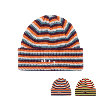 OBEY 毛帽 COMPLEX BEANIE 條紋 反折 毛帽 針織 毛線帽 情侶帽 秋冬必備 【TCC】