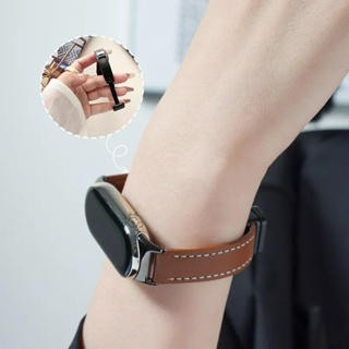 磁吸折疊扣 真皮錶帶 適用 小米手環 8 小米手環7Pro Redmi手環Pro 小米手環 8 7 6 5 4 真皮錶帶