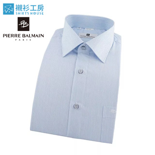 皮爾帕門pb天空藍細條紋、上班族、合身長袖襯衫65160-02-襯衫工房