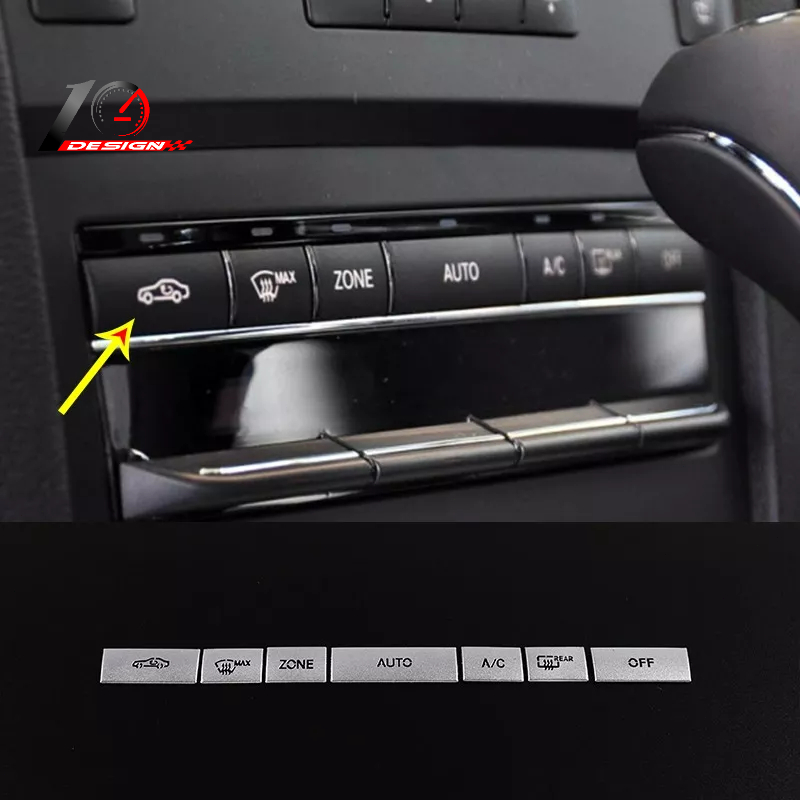 適用於賓士 Benz e級W212 2010-15 鋁製 汽車空調開關按鈕空調按鈕貼紙汽車配件