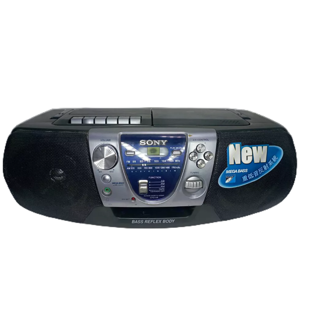 SONY 索尼 CD/AM/FM/卡帶 型號FM/CFD-V8 手提式收音機(二手商品)