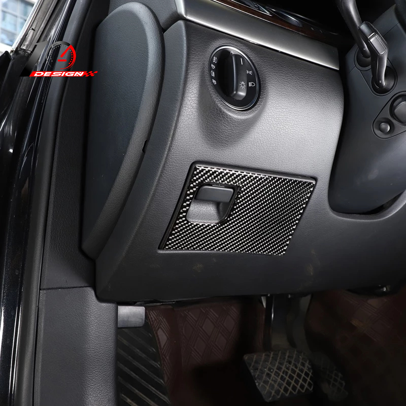 Audi 奧迪 A8 D3 D4 2004-12 軟碳纖維 汽車儀錶板駕駛位置儲物箱 面板蓋飾件貼