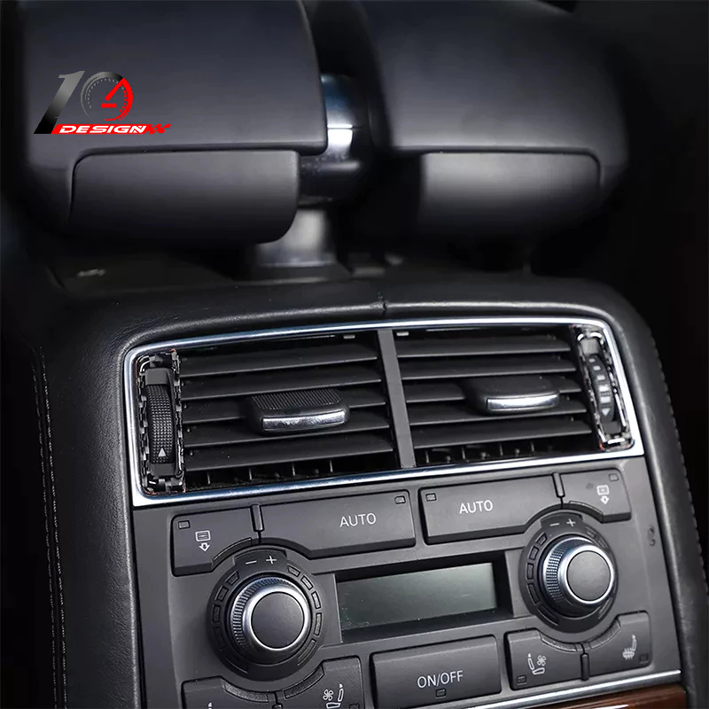 Audi 奧迪 A8 2004-2012 D3 D4軟碳纖維 後空調出風口皮帶輪開關蓋飾件貼