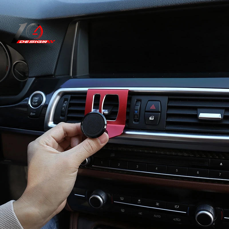 BMW 寶馬 F10 F11 F07 5系 10-16 鋁黑色/紅色/藍色車載手機支架 電話GPS導航支架