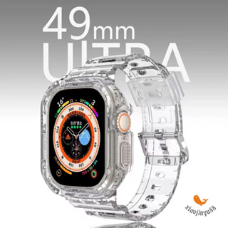 Ultra2錶帶 Apple watch s9冰川矽膠錶帶 Ultra錶帶 49mm錶帶 運動錶帶 冰川錶帶 透明錶帶
