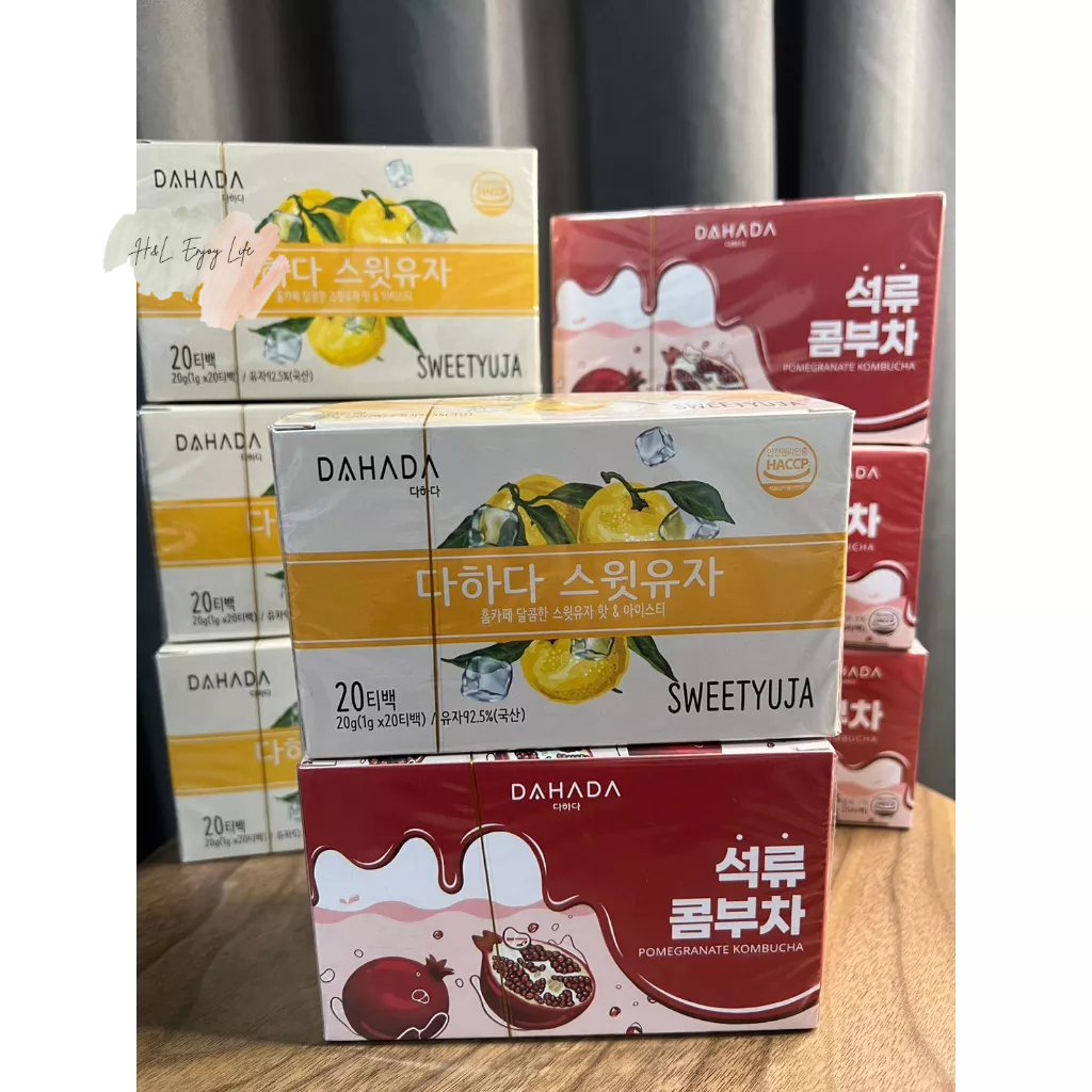 【H&amp;L shop】💥💥現貨💥💥 韓國 DAHADA 康普茶 石榴 20包(單盒) 康普茶包 沖泡茶 康普茶 韓國代購