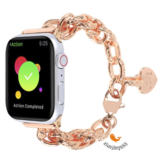 《xiaojinyu88》適用於Apple Watch 8/7代 6 5 SE蘋果錶帶 金屬錶帶 防摔錶帶45/44mm