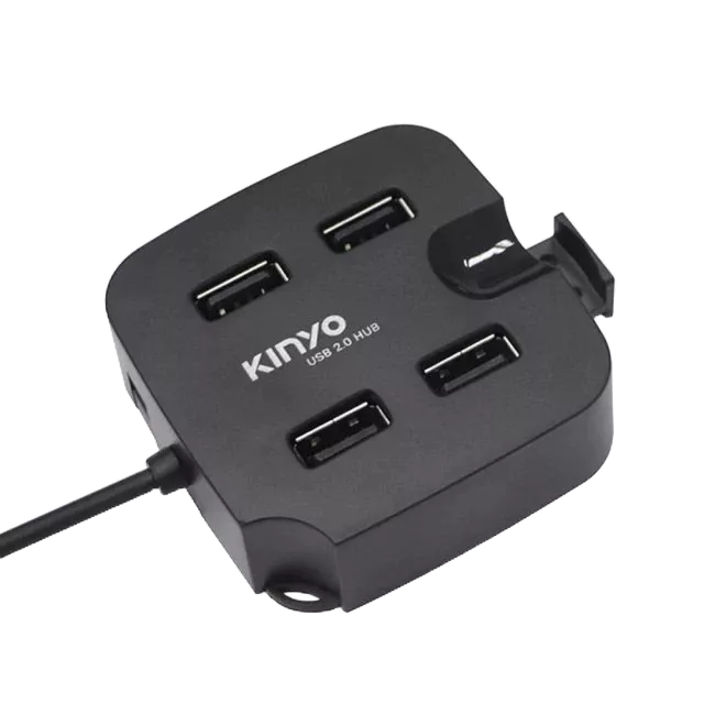 KINYO USB2.0支架集線器 HUB-27 USB擴充座 USB2.0 HUB USB1分4