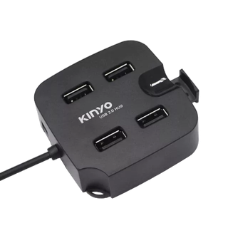 KINYO USB2.0支架集線器 HUB-27 USB擴充座 USB2.0 HUB USB1分4