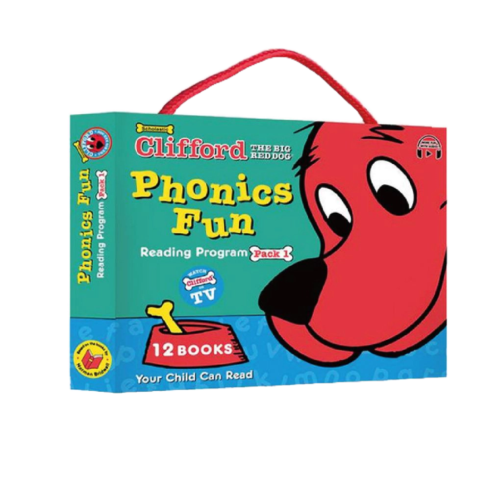 Clifford Phonics Fun Pack 1 盒組12本含StoryPlus Scholastic出版社旗艦店