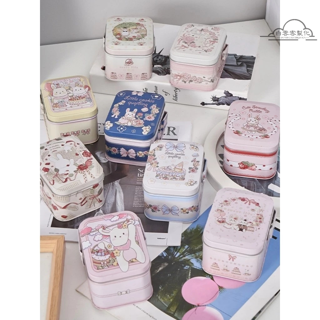 【全場客製化】 原創春節新年龍年可愛卡通喜糖盒寶寶生日大白兔奶糖盒結婚禮盒