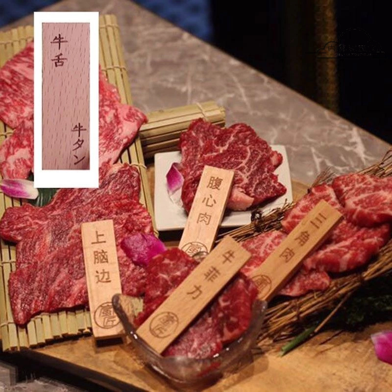 【全場客製化】 日式料理擺盤火鍋菜牌包子小木牌客製木質吊牌標籤吊牌牌刻字