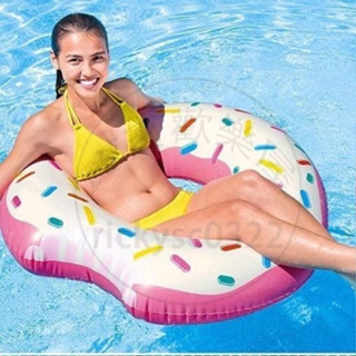 【台灣-出貨】新款加厚成人游泳圈大號救生圈充氣草莓甜甜圈游泳浮圈腋下圈