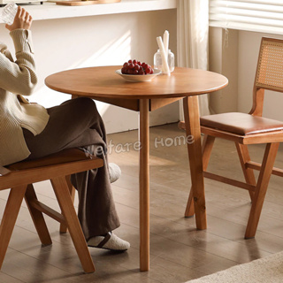 『 免 運 』中式實木小圓桌家用陽台圓形餐桌子復古休閑咖啡洽談茶几桌椅組合