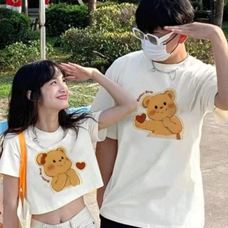 【Yhouse】維尼熊情侶裝短袖情侶衣班服夏季裝2024新款潮流春不一樣短袖高階設計感小眾t恤套裝潮