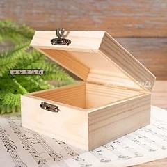 臺灣現貨 亭舖︱正方珠寶盒︱松木珠寶盒 手工皂收納盒 木盒 實木盒 正方首飾盒∣蝶古巴特 拼貼 彩繪 木器 素胚 珠寶盒