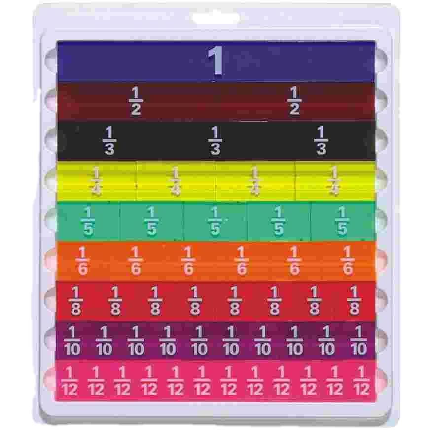 顏色長條分數板(USL遊思樂)【台灣製造、ST安全玩具標章~好用的數學教具，學習分數的好幫手】