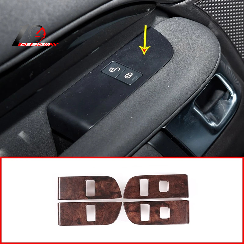 Land Rover Discovery5 發現5 兒童鎖按鈕飾條帶 ABS材質 玫瑰木紋 L462