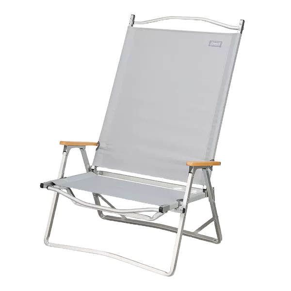 Coleman CM-38847 淺灰 寬版摺疊高背椅 露營椅 居家適用 輕便摺椅 載重約100kg《台南悠活運動家》