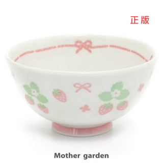 日本Mother Garden-不易沾飯粒 飯碗-緞帶草莓