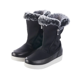 MMHH 防水 抗滑 遠紅外線 羊皮 機能 雪靴 - 黑色