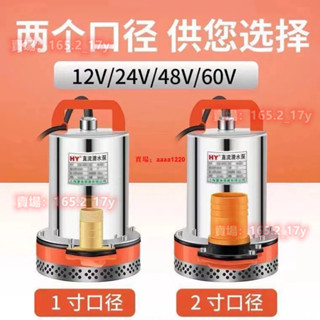 【臺灣熱銷】直流潛水 泵12V24V48V72V電瓶電動車抽水泵家用農用抽水機灌溉水泵
