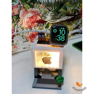 現貨【LED燈積木支架】蘋果三星小米手錶充電支架 蘋果店 Apple Watch 7代 6 SE 49/44/45mm